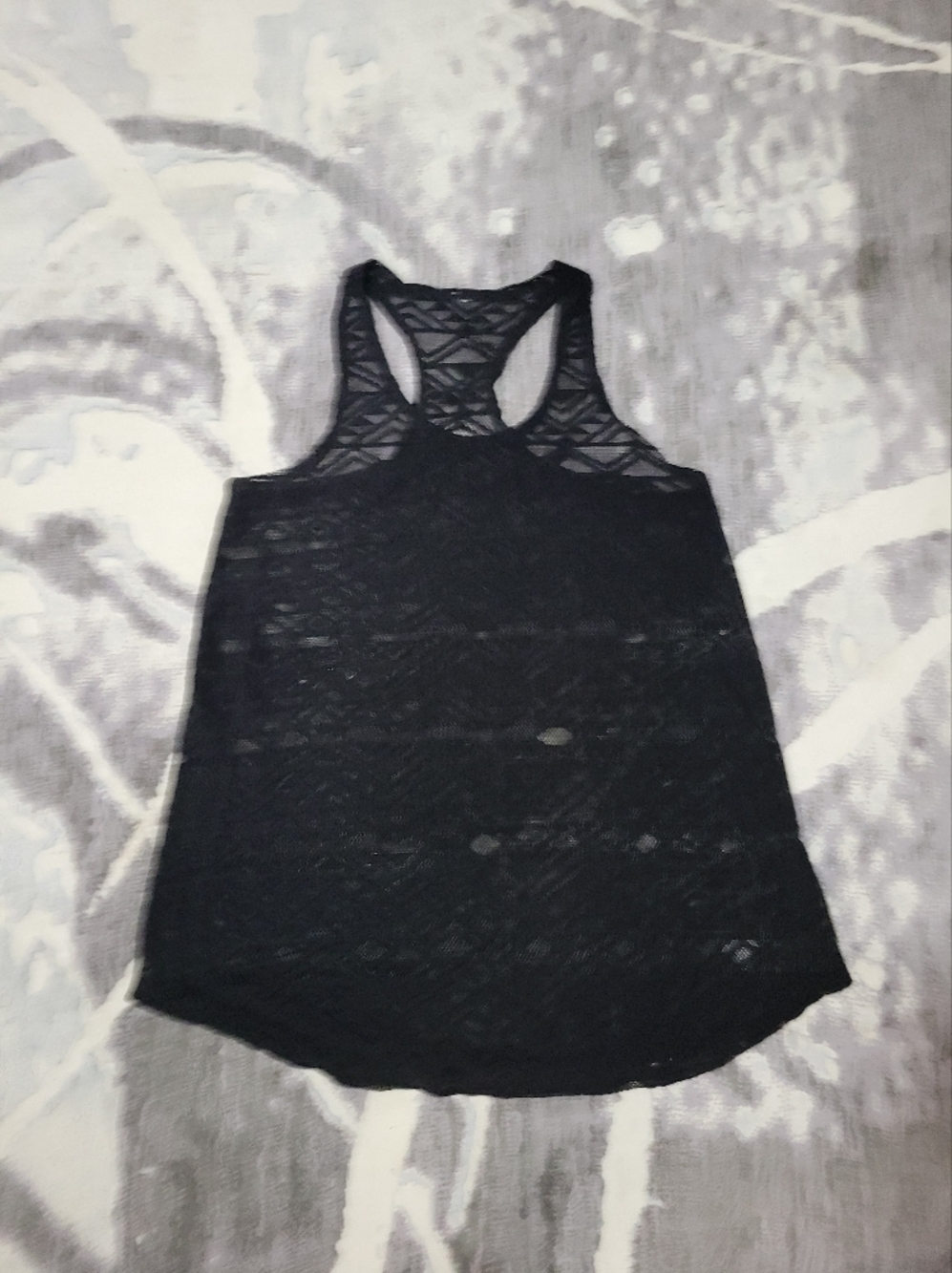 Black Lace Swimsuit Coverup Size L